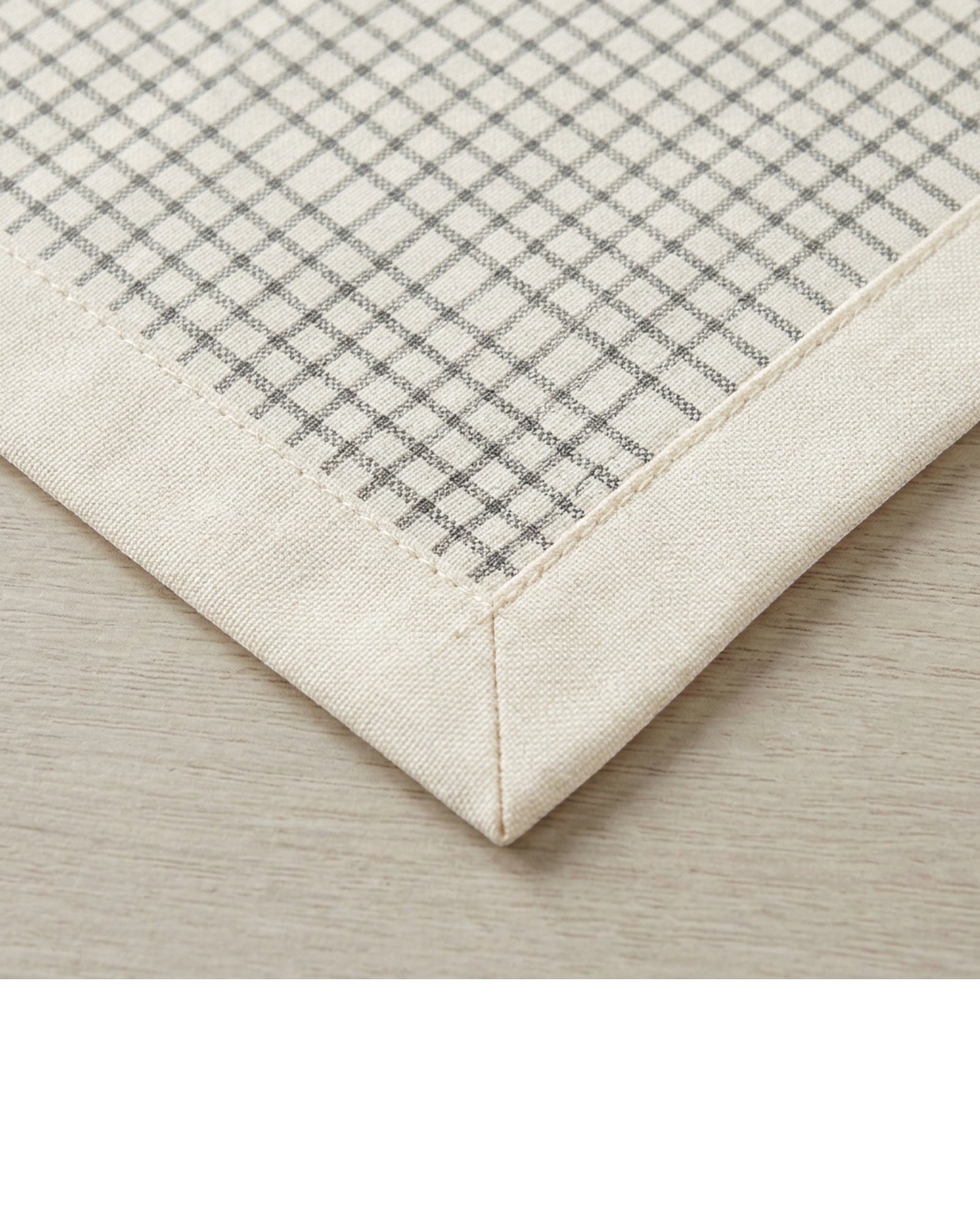 Housi Jacquard Square Tablecloth 140 x 140 cm Cream and Graphite - Detail view