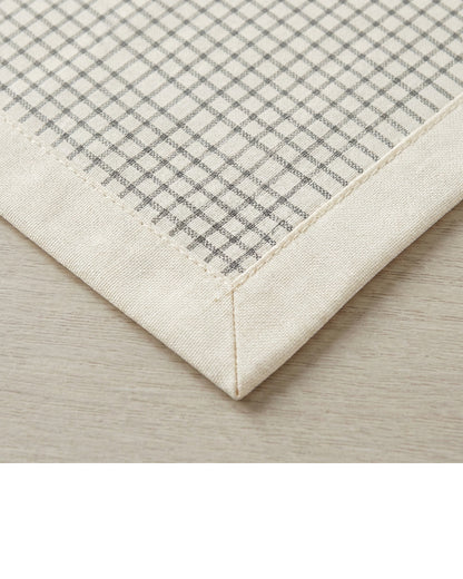 Housi Jacquard Square Tablecloth 140 x 140 cm Cream and Graphite - Detail view
