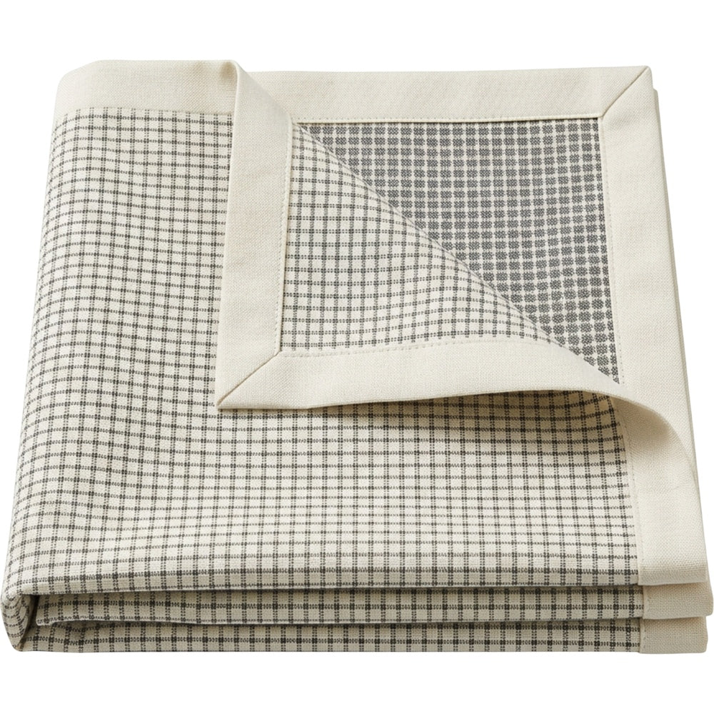 Housi Jacquard Square Tablecloth 140 x 140 cm Cream and Graphite - Product view
